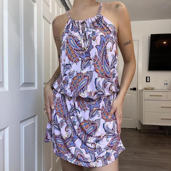 NWT Veronica M Paisley Drop Waist Dress – Size Large - Picture 4 of 8